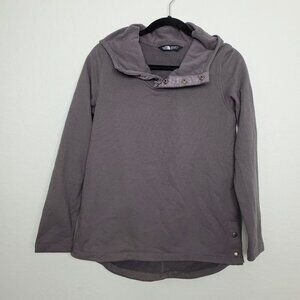 The North Face Women’s Knit Stitch Fleece Hoodie Size S Funnel Neck Purple